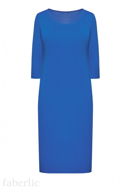 Трикотажное платье, цвет ярко-голубой
