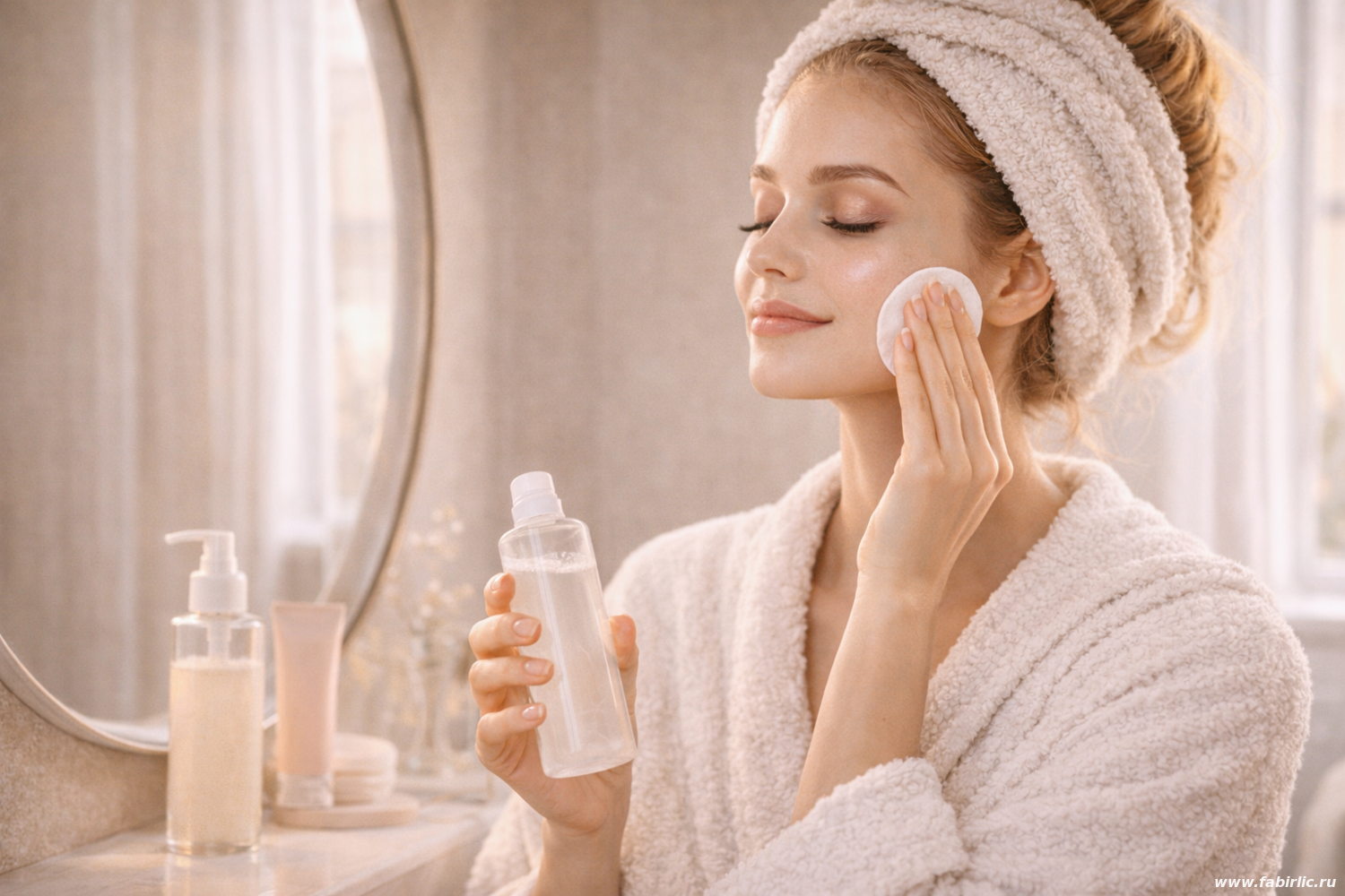 Шаг 4: утренний ритуал сияния Очищение, тоник, крем с blur-текстурой для гладкости