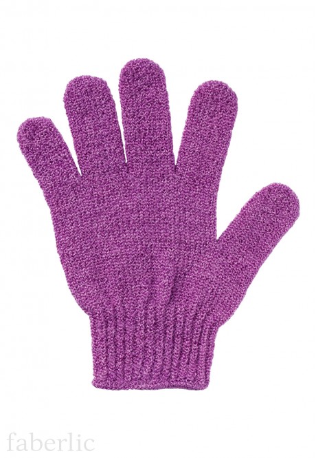 Faberlic 9639 Перчатка для душа фиолетовая - заказать, купить, отзывы покупателей, описание, фото