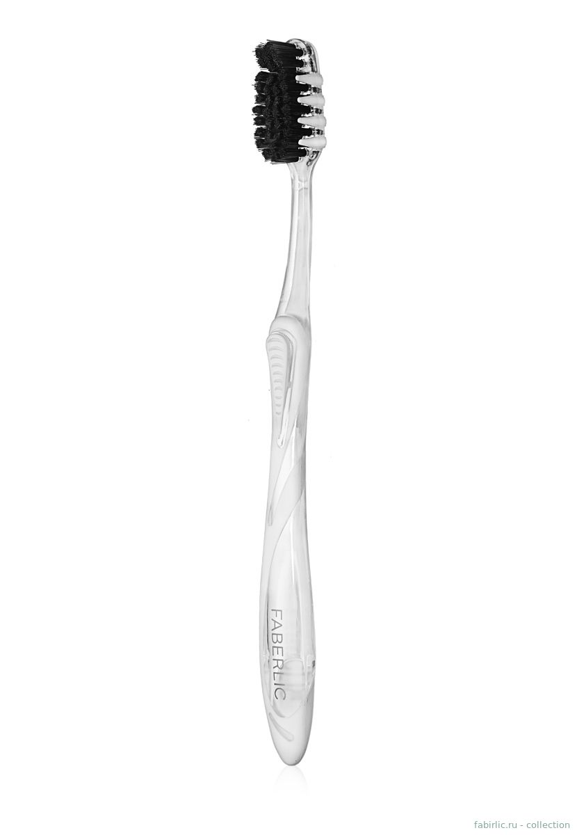Зубная щётка с угольным напылением, белая, серии NUKI