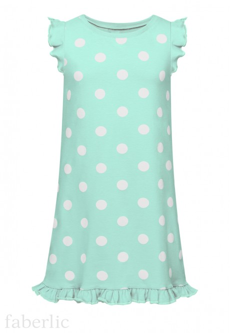 Faberlic HWG018 Ночная сорочка для девочки, цвет мятный