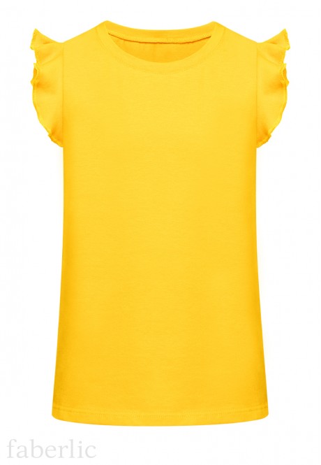 Faberlic HWF009 Топ с коротким рукавом, цвет жёлтый. Артикул 860140 - 860144