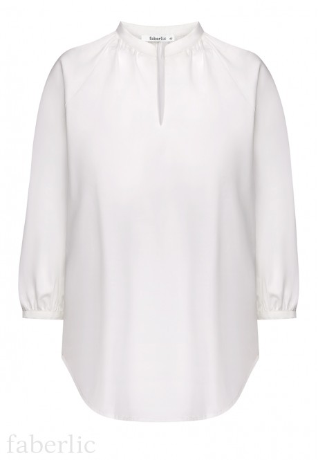 Faberlic 079W2603 Блузка с укороченным рукавом, цвет белый