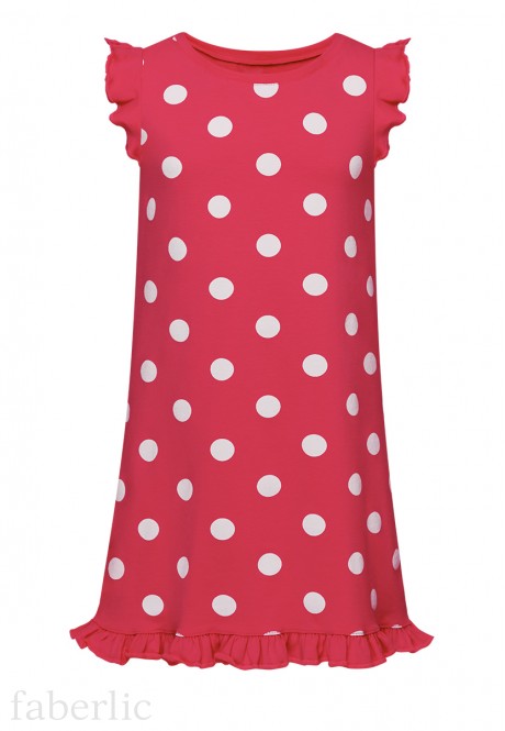 Faberlic HWG020 Ночная сорочка для девочки, цвет малиновый