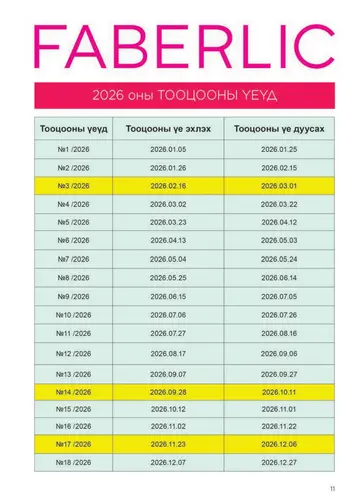 Каталог Faberlic Монголия — осень 2026, страница 11