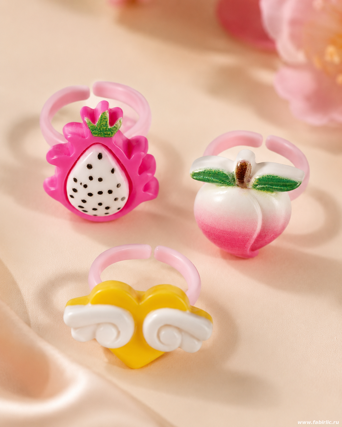 Набор колечек Glam Kitty Faberlic 600862 с тропическим дизайном